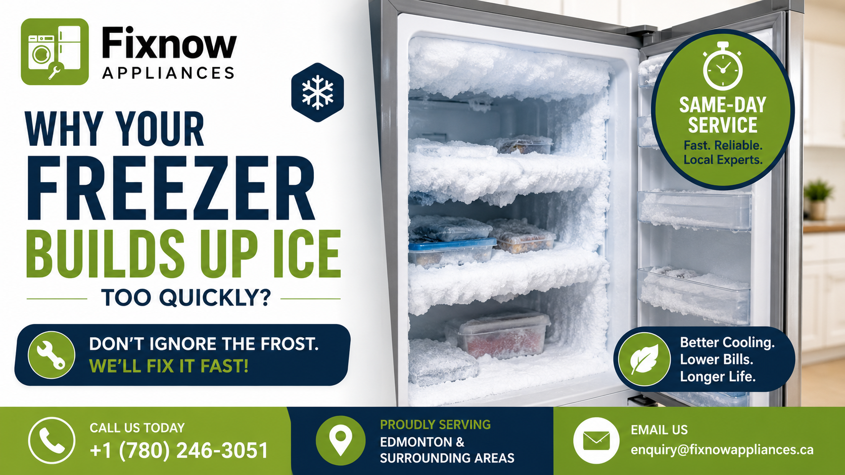 Why Your Freezer Builds Up Ice Too Quickly | Freezer Repair Edmonton
